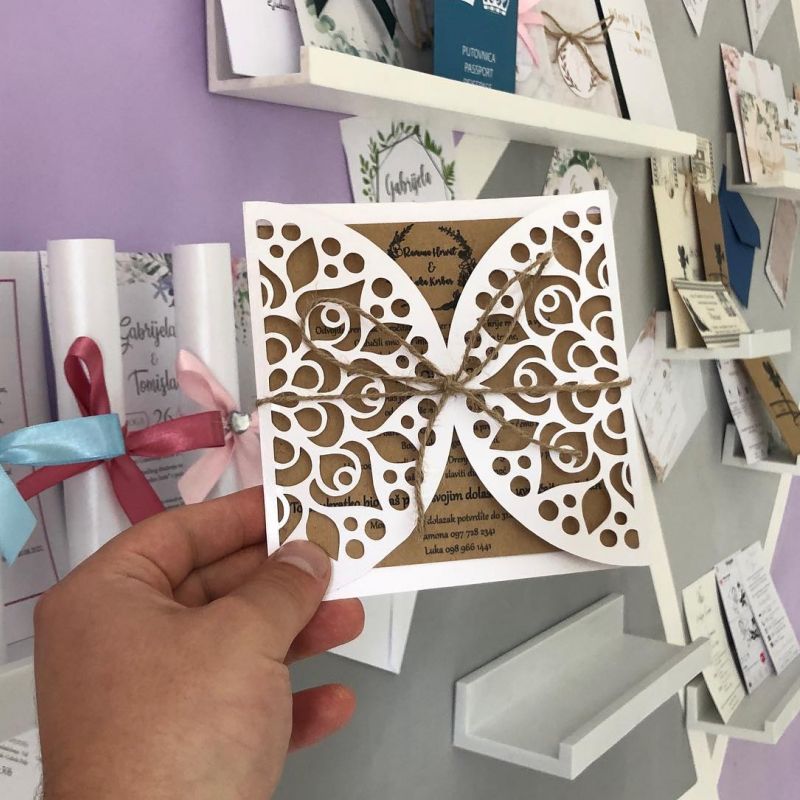 Laser cut pozivnica 2